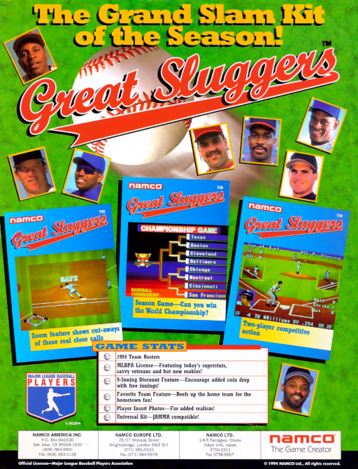 Great Sluggers '94 Game Cover